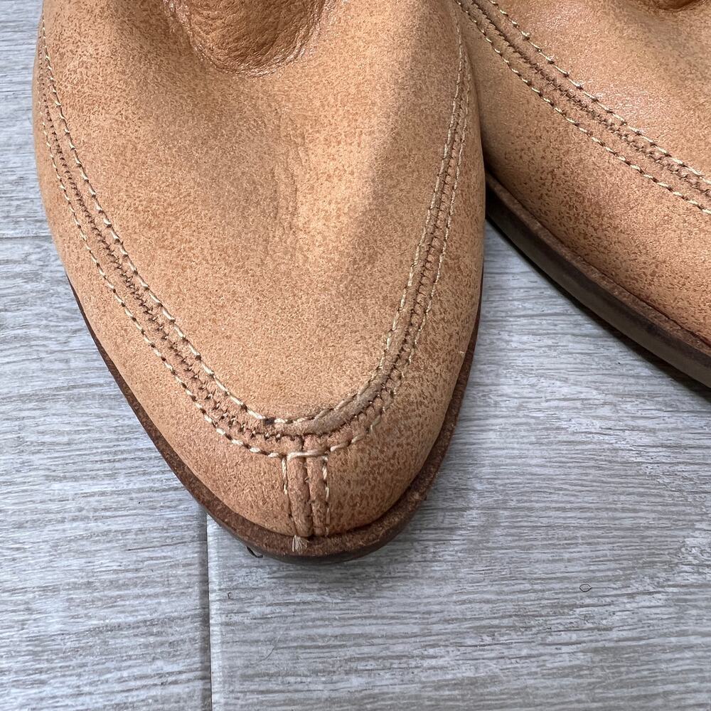 Lucky Brand Shoes Womens Size 10M Tan Mahzan Slip On Leather Suede Loafers - Picture 4 of 16
